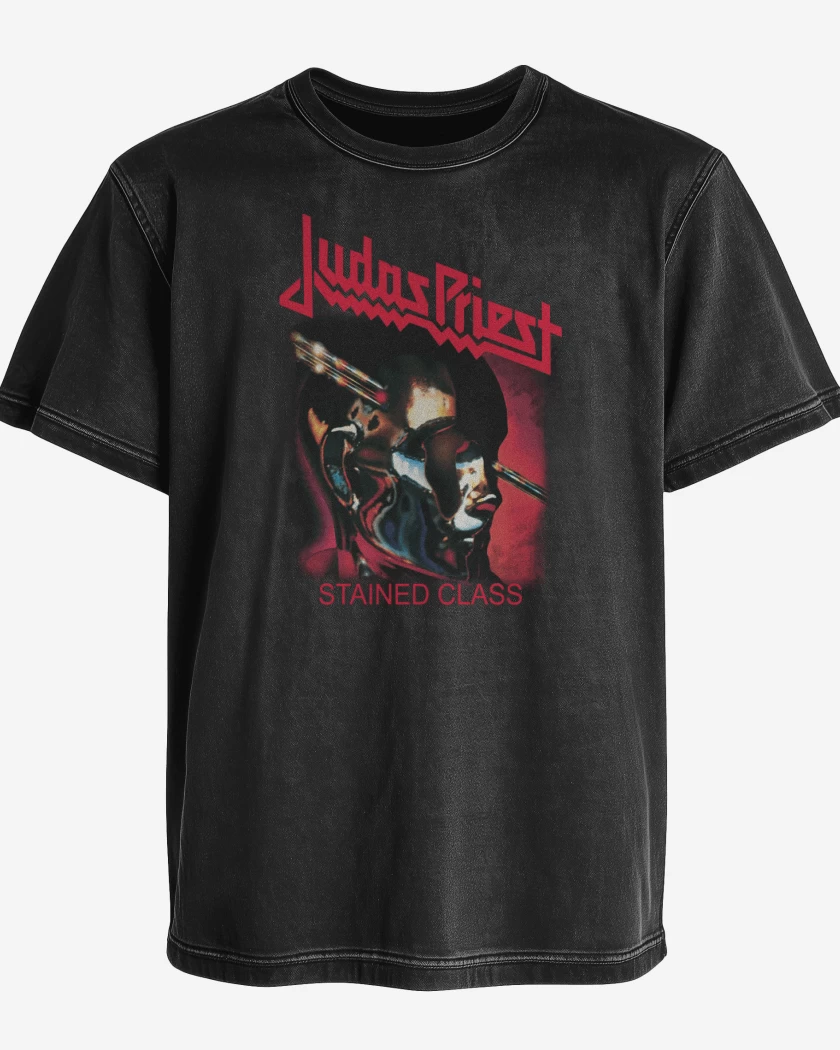 Polera desgastada Negro de Stained Class