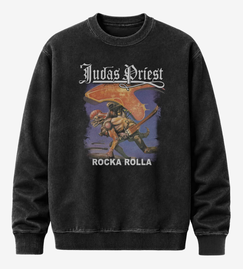 Poleron Polo Acid Wash Negro de Rocka Rolla 2