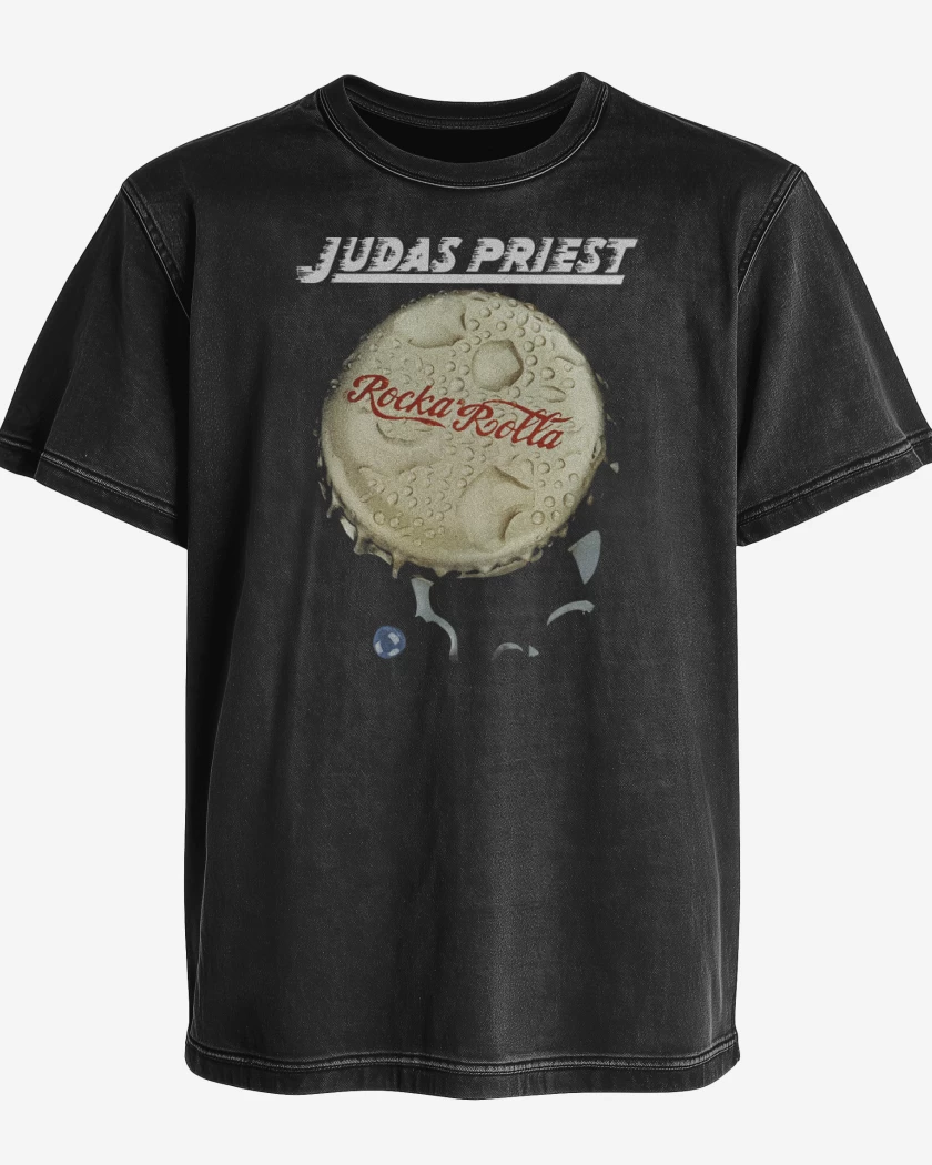 Polera desgastada Negro de Rocka Rolla
