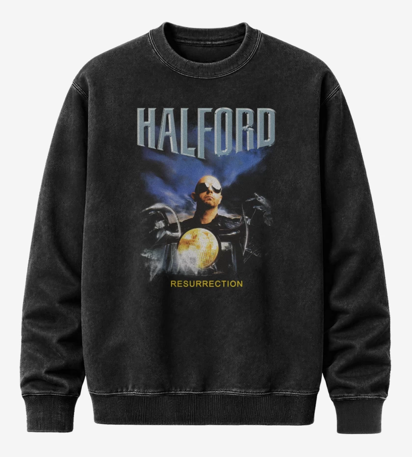 Poleron Polo Acid Wash Negro de Resurrection