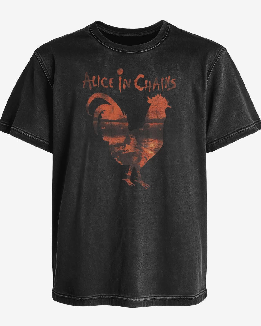 Polera desgastada Negro de Rooster