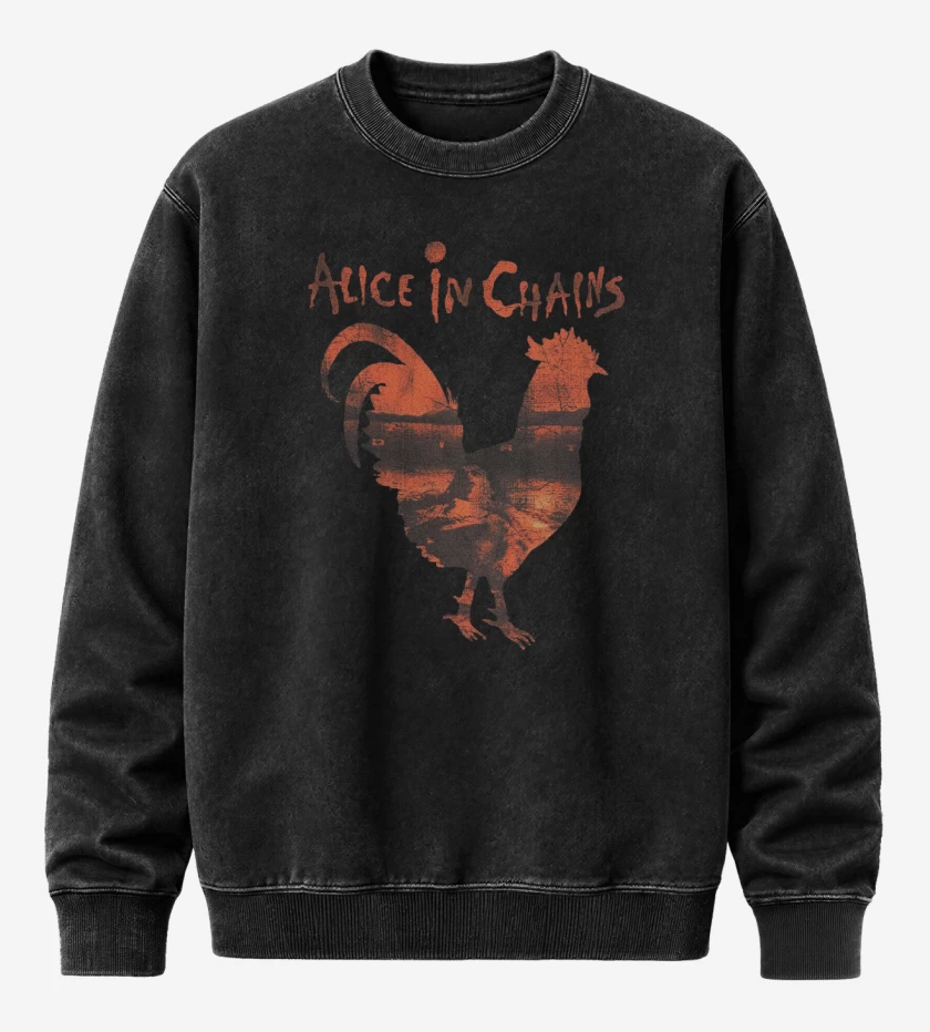 Poleron Polo Acid Wash Negro de Rooster