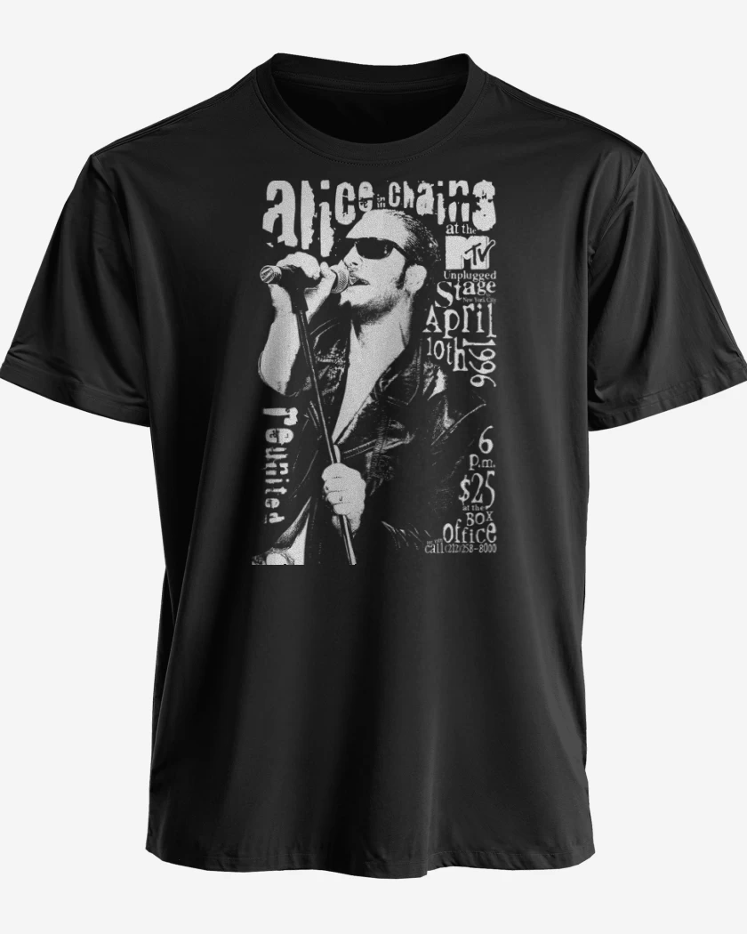 Polera premium Negro de Layne Staley