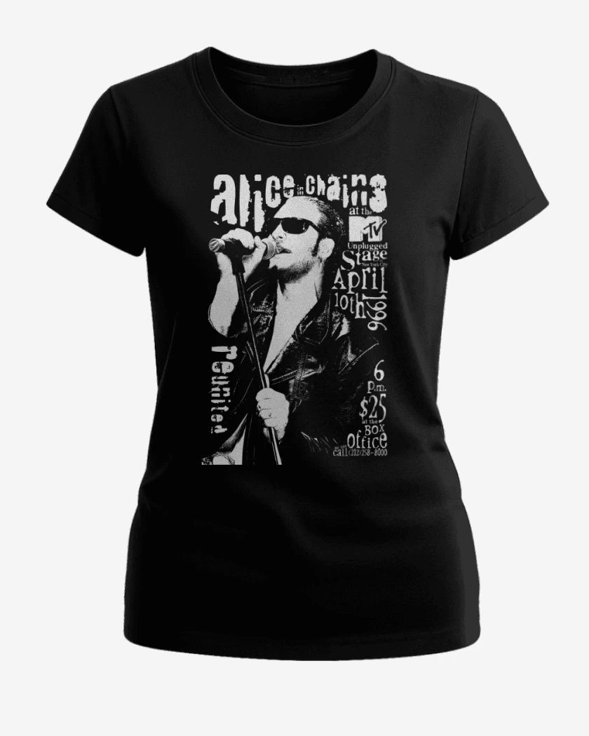 Polera de Mujer Negro de Layne Staley