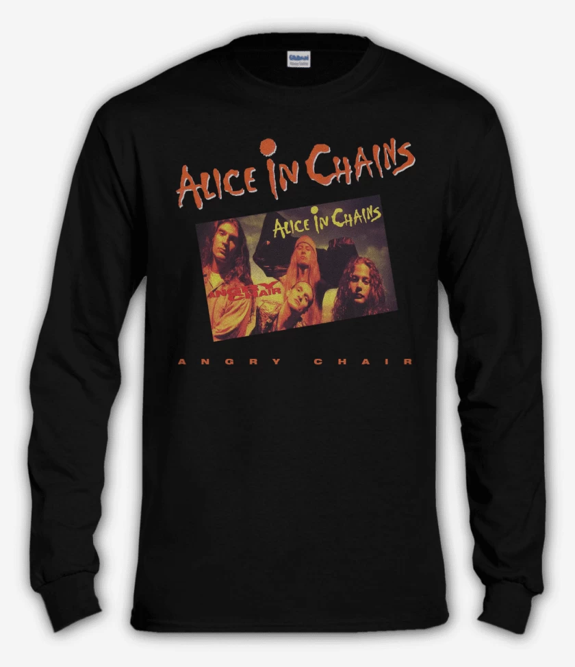 Polera manga larga Negro de Angry Chair Single