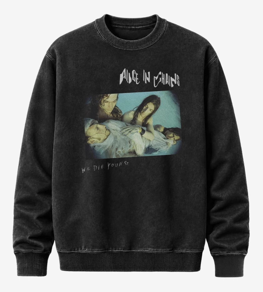 Poleron Polo Acid Wash Negro de We Die Young