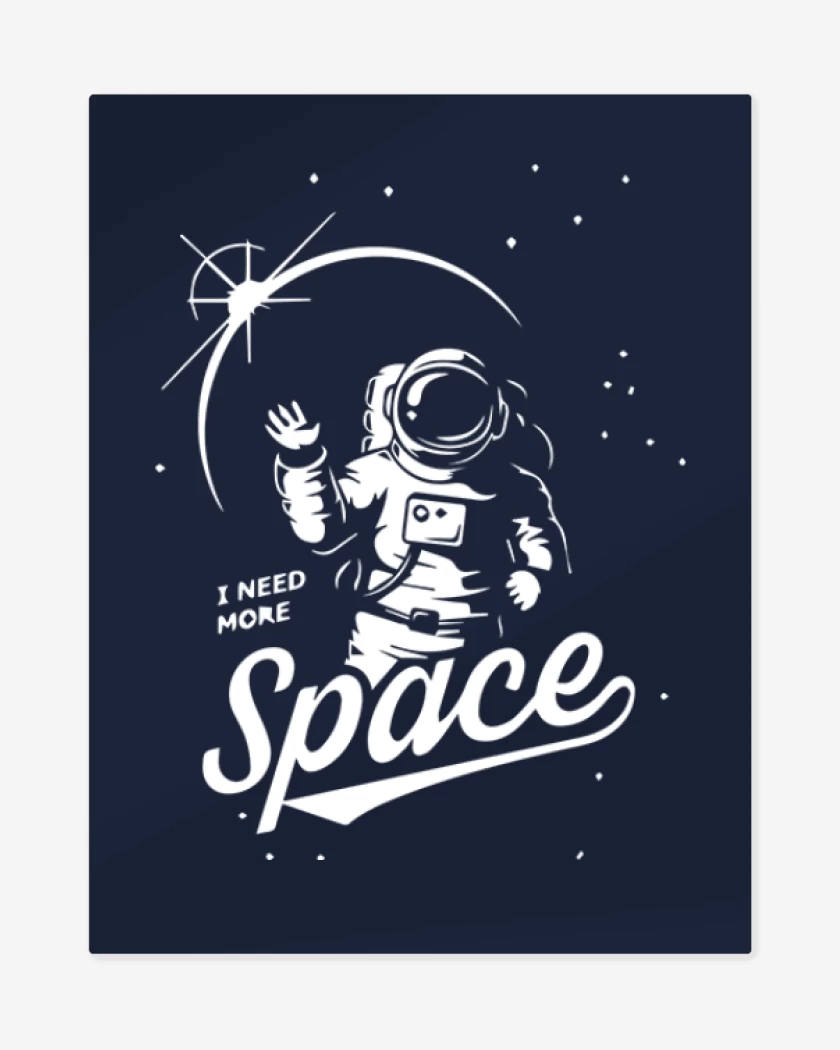 Print metalico Azul Marino de Space