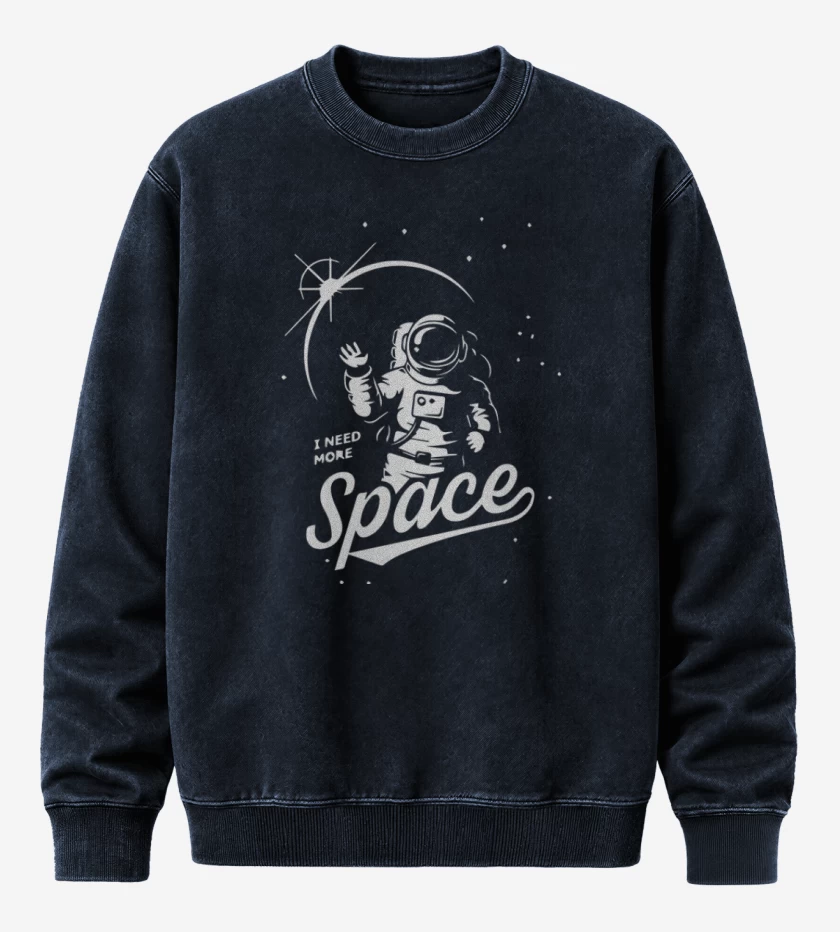 Poleron Polo Acid Wash Azul Marino de Space