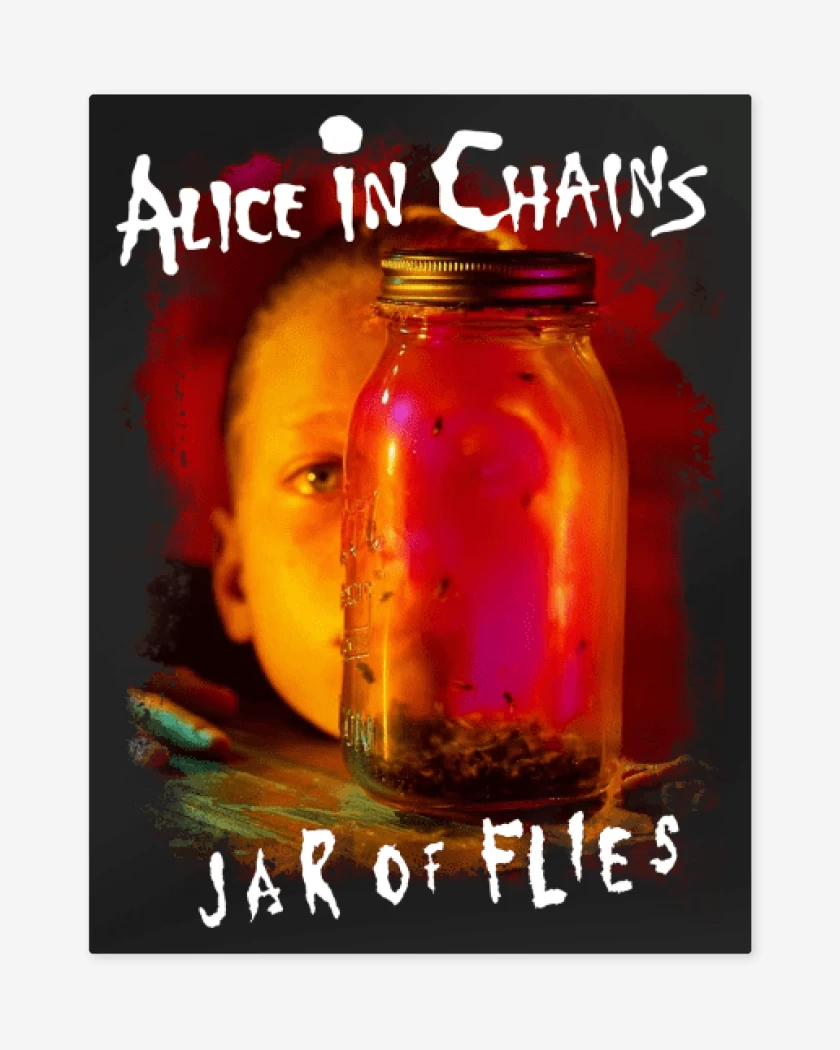 Print metalico Negro de Jar of Flies
