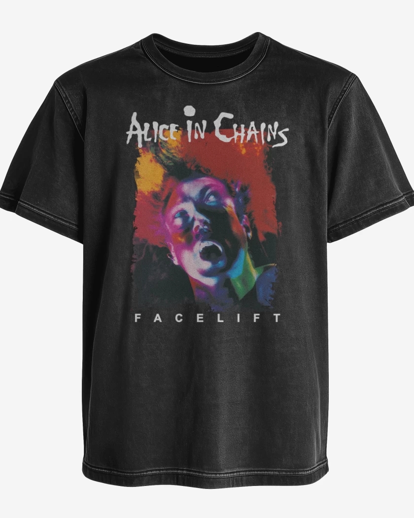 Polera desgastada Negro de Facelift