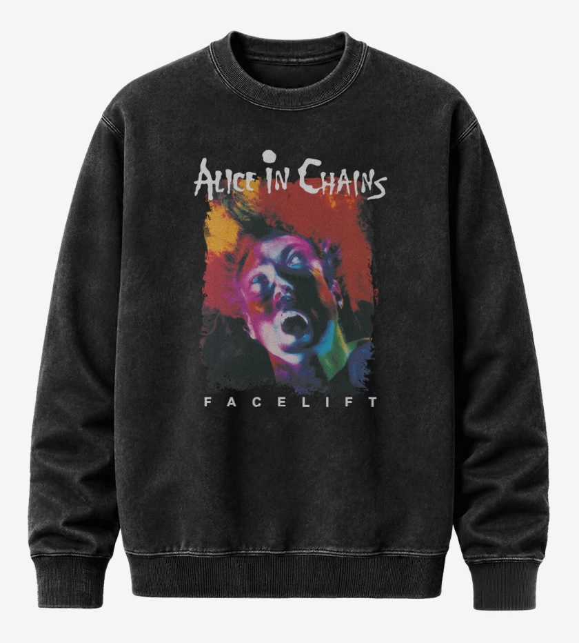 Poleron Polo Acid Wash Negro de Facelift