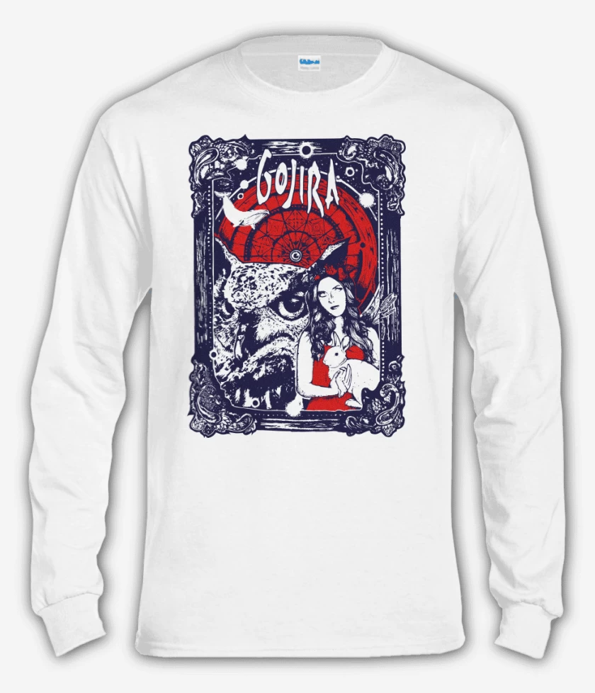 Polera manga larga Blanco de Gojira alice