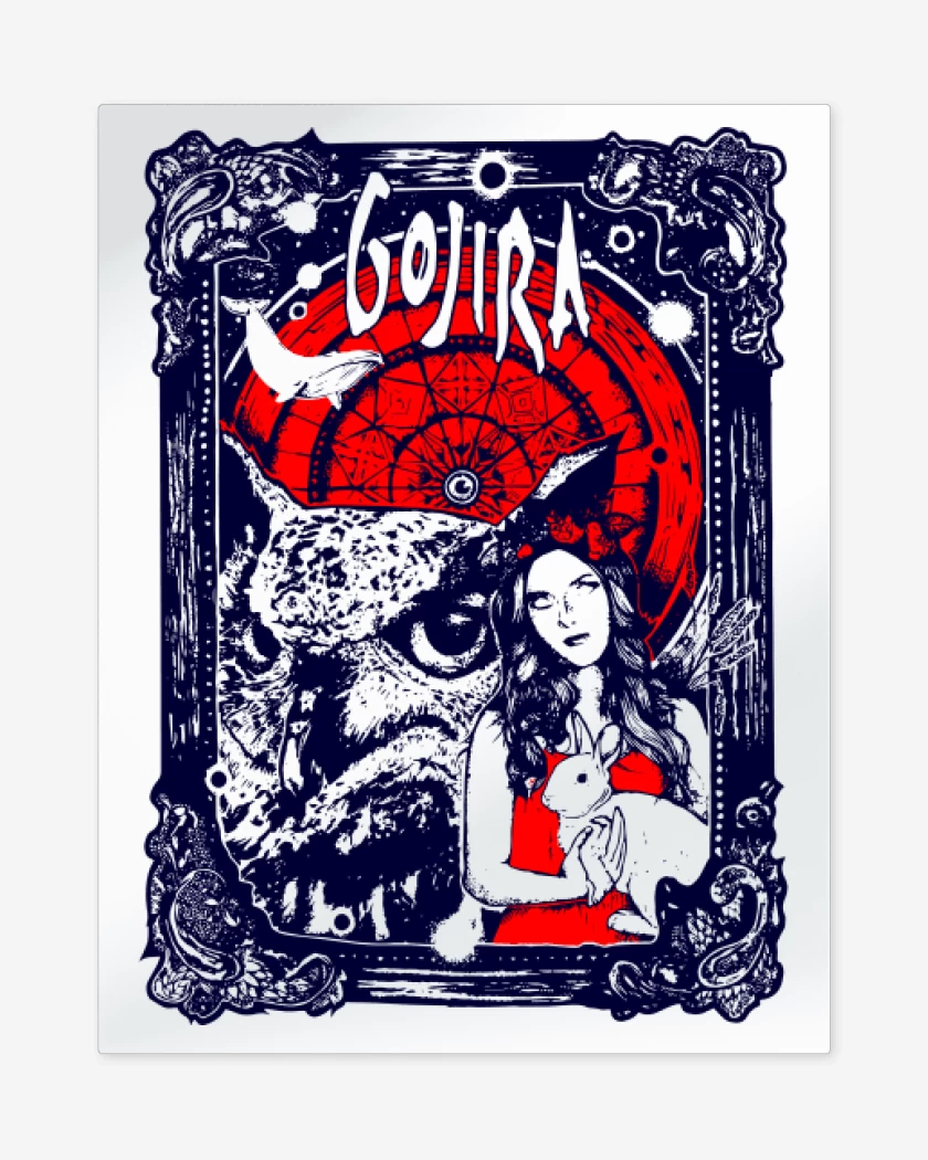 Print metalico Blanco de Gojira alice