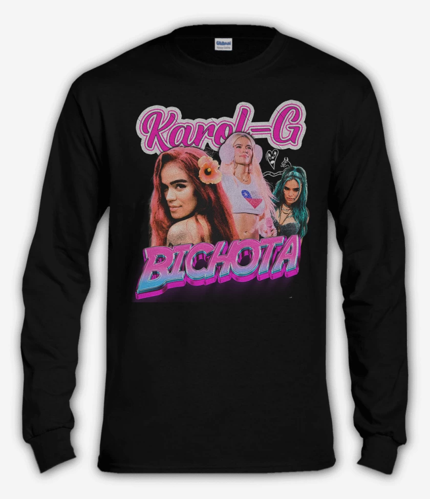 Polera manga larga Negro de Karol G