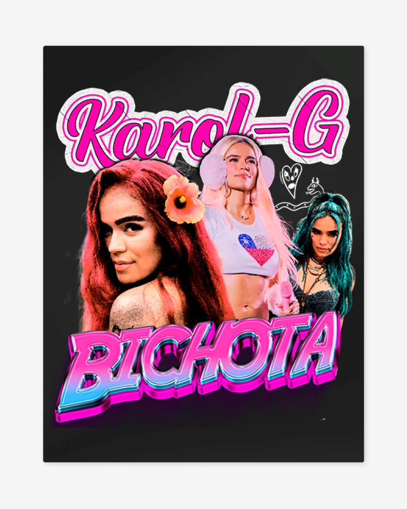 Print metalico Negro de Karol G