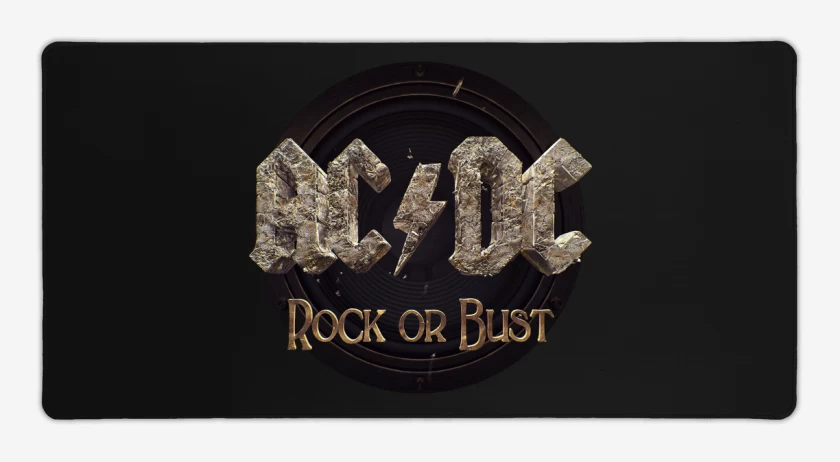 Mouse pad Gamer Negro de Rock or Bust