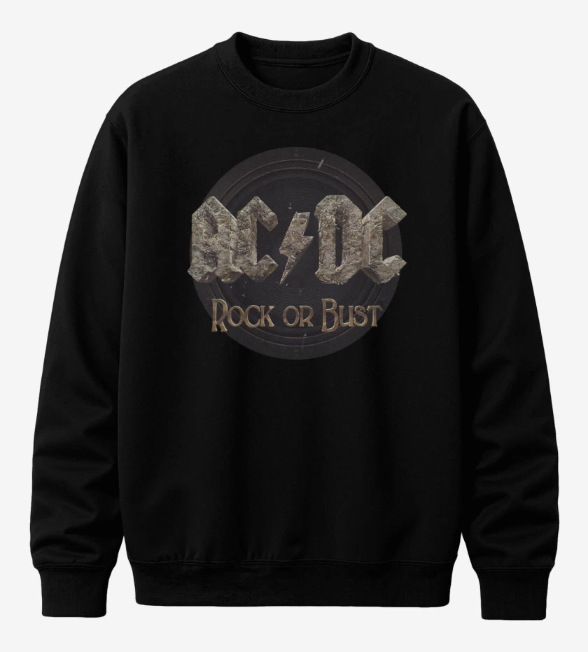 Poleron polo Negro de Rock or Bust