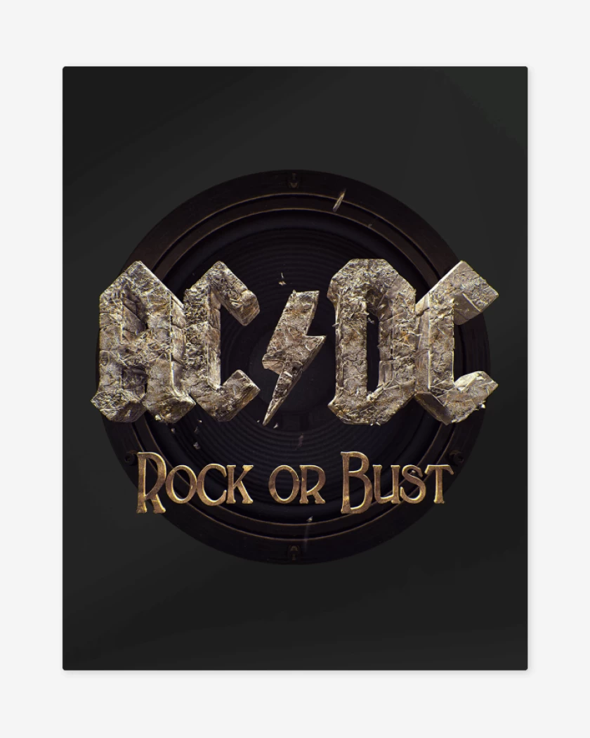 Print metalico Negro de Rock or Bust