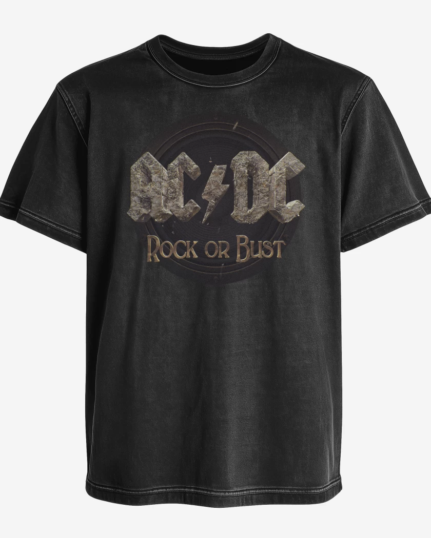 Polera desgastada Negro de Rock or Bust