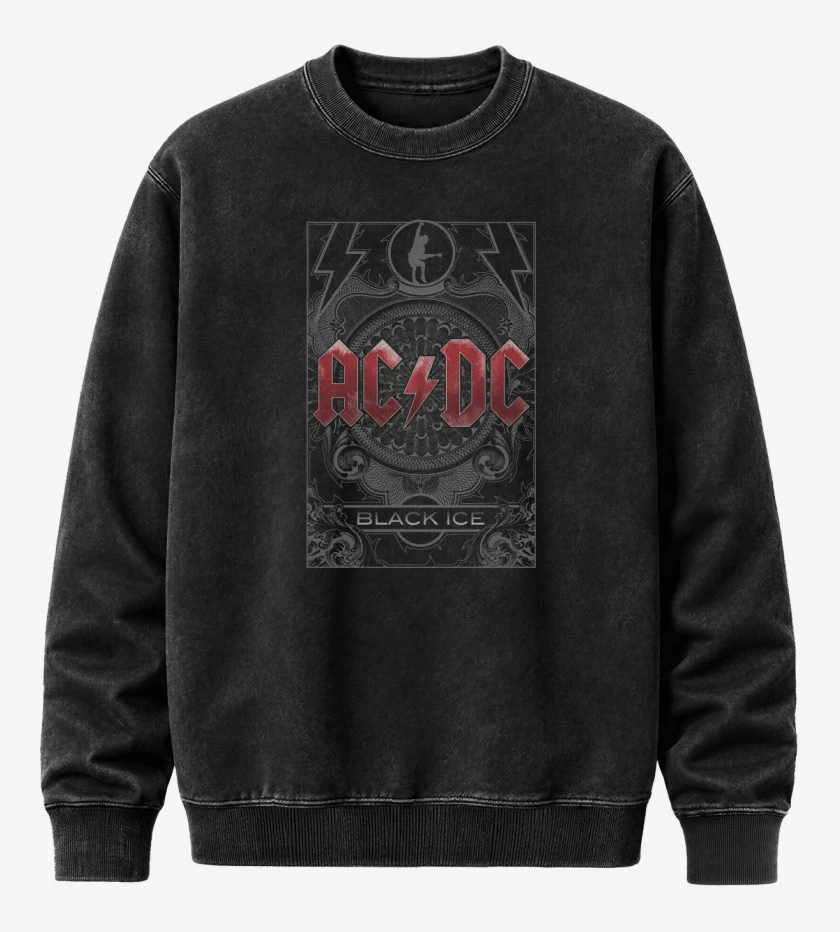 Poleron Polo Acid Wash Negro de Black Ice