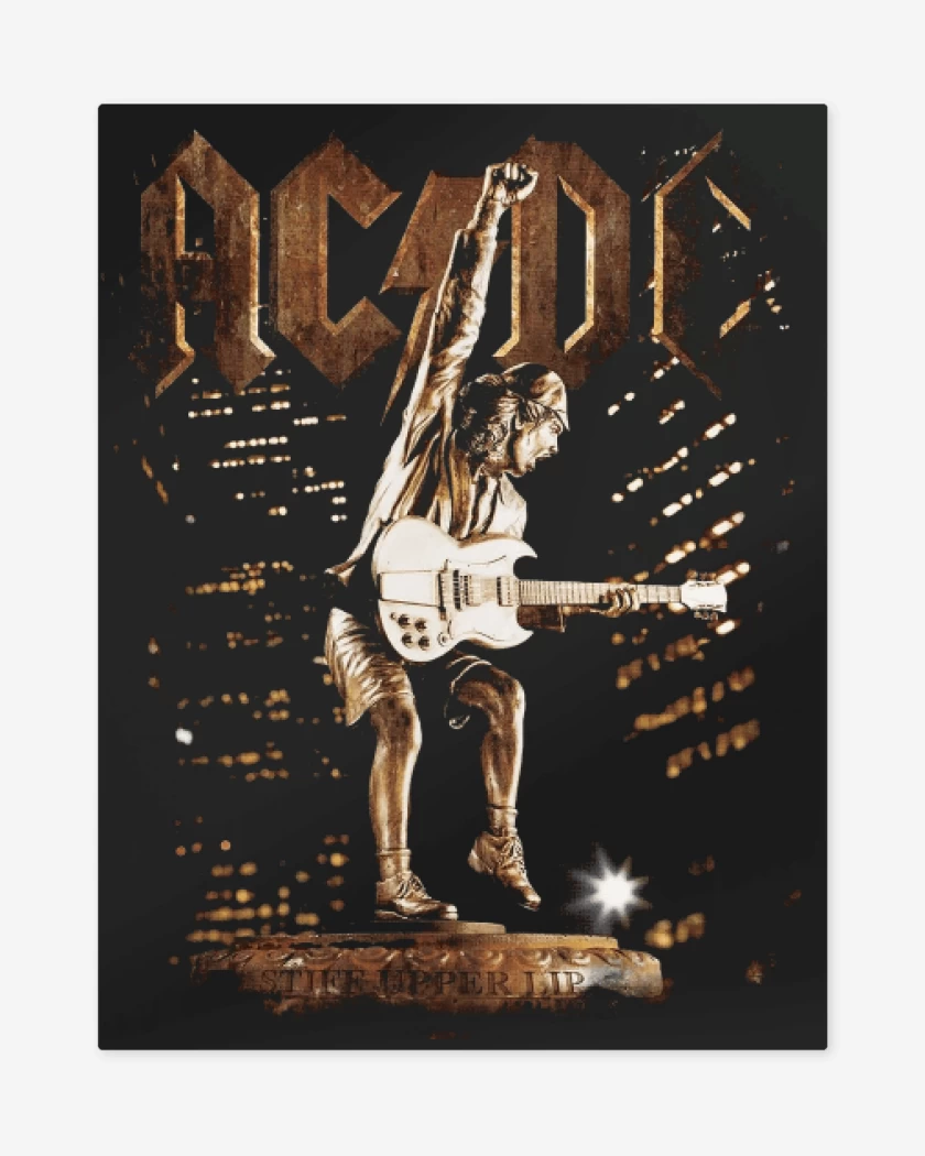 Print metalico Negro de Stiff Upper Lip 