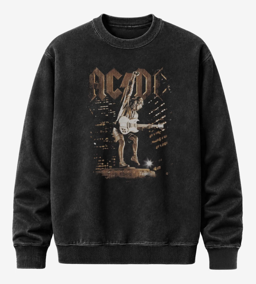 Poleron Polo Acid Wash Negro de Stiff Upper Lip 