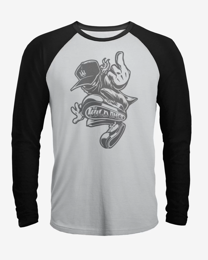 Polera Raglan Blanco / Negro de The Wild