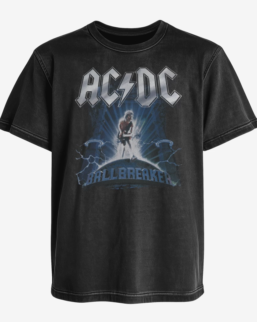 Polera desgastada Negro de Ballbreaker