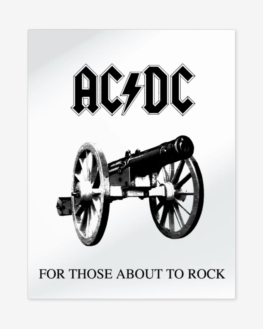 Print metalico For Those About to Rock