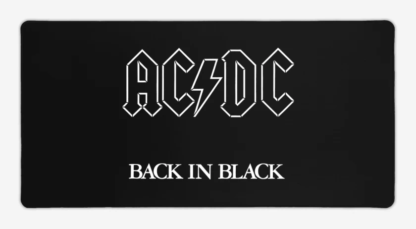 Mouse pad Gamer Negro de Back in Black