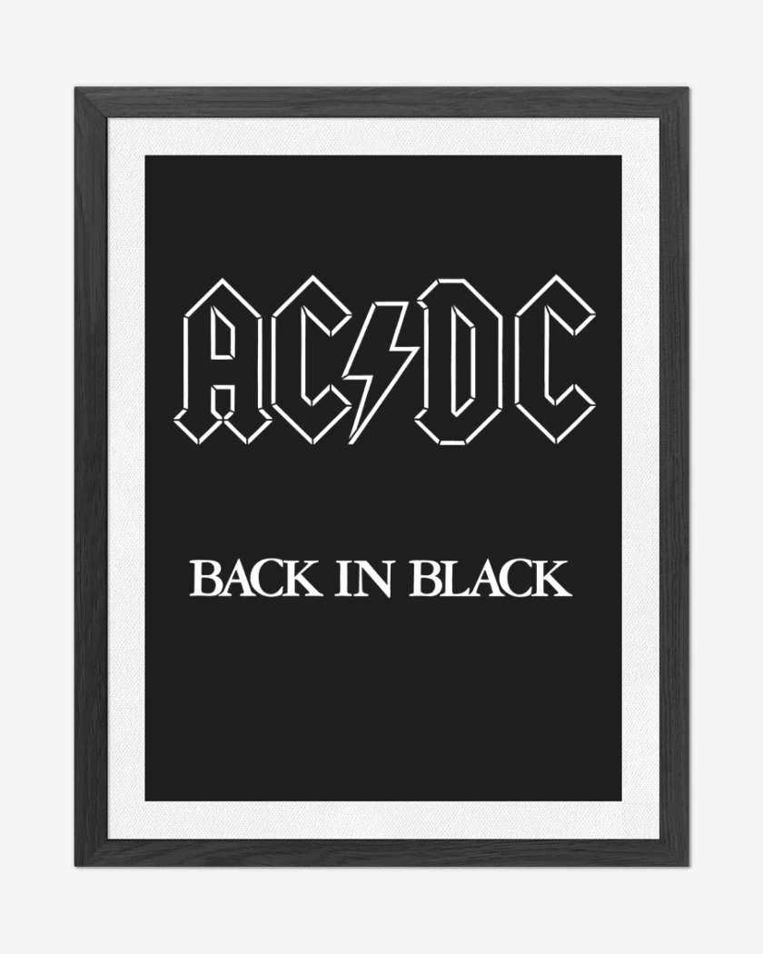 Cuadro decorativo Negro de Back in Black