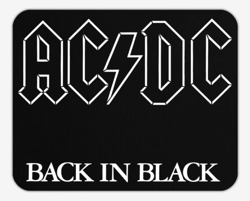Mousepad Back in Black