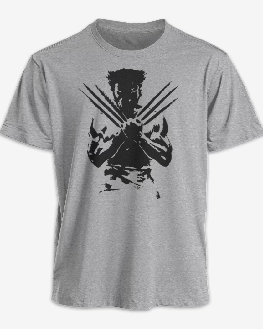 Polera Gris Melange de Wolverine 3