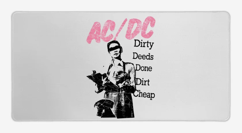 Mouse pad Gamer Blanco de Done Dirt Cheap