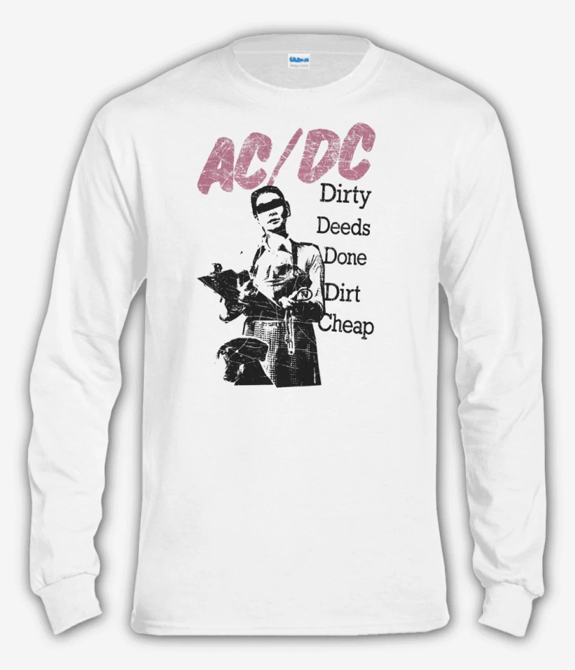 Polera manga larga Blanco de Done Dirt Cheap