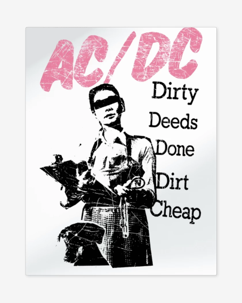 Print metalico Blanco de Done Dirt Cheap