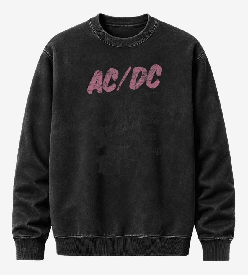 Poleron Polo Acid Wash Negro de Done Dirt Cheap