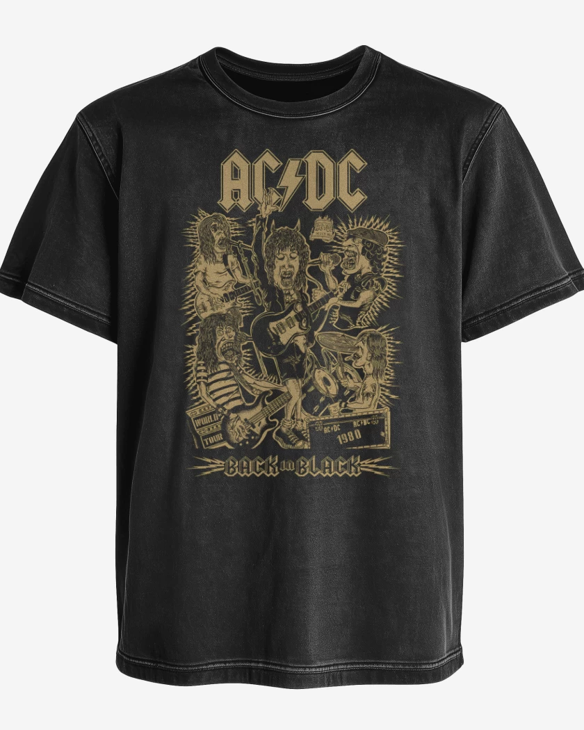 Polera desgastada Negro de BIB