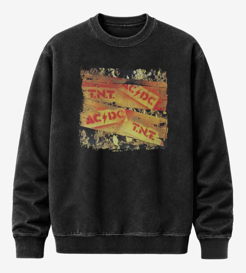 Poleron Polo Acid Wash Negro de TNT 