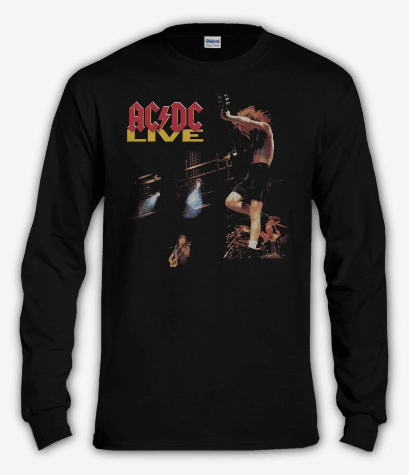 Polera manga larga Negro de AC DC LIVE