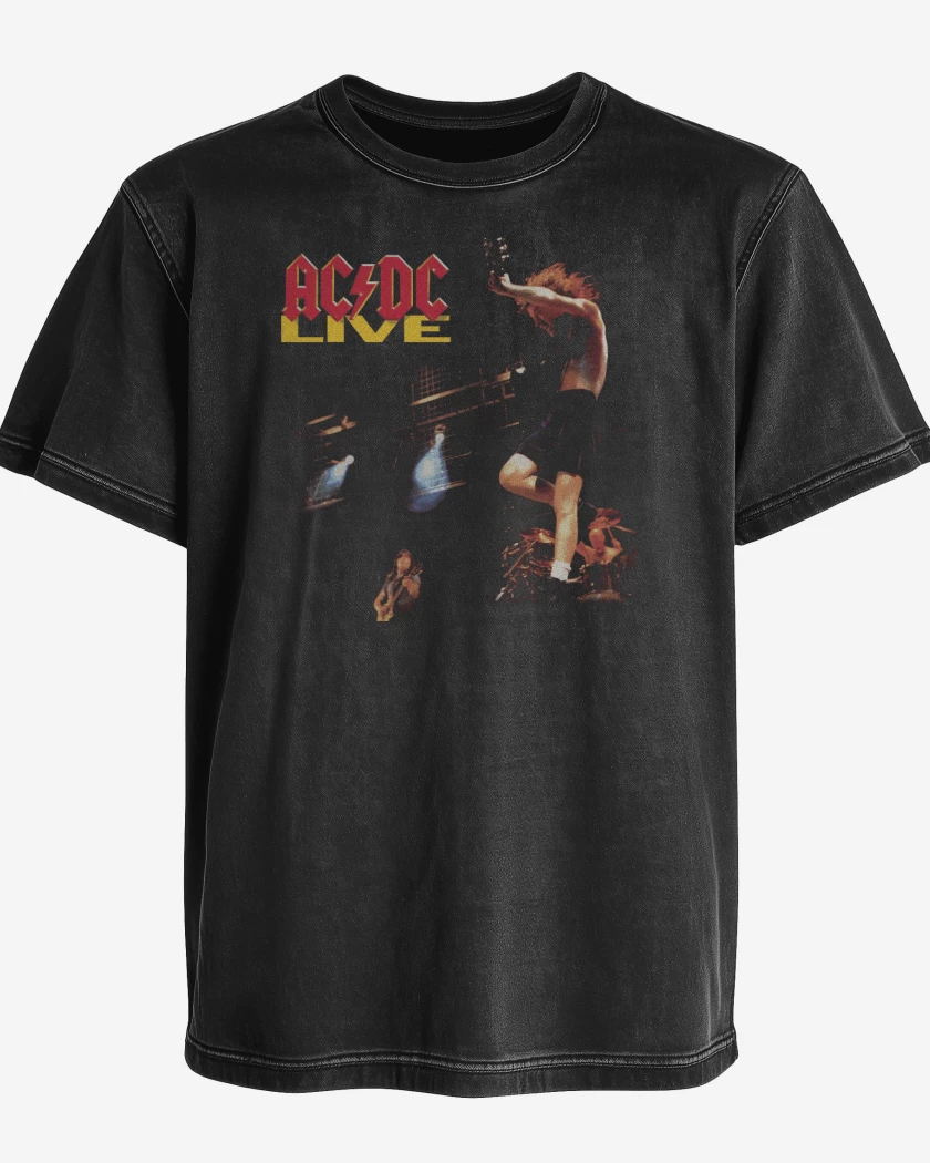 Polera desgastada AC DC LIVE