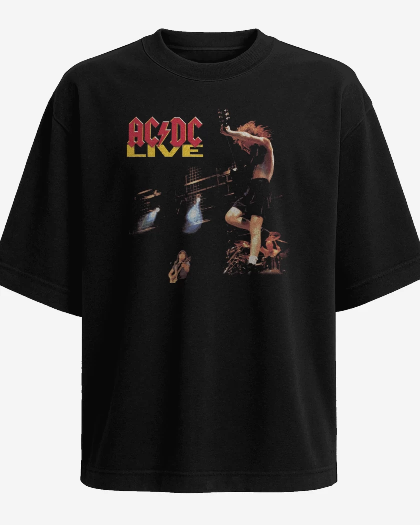 Polera Oversize AC DC LIVE