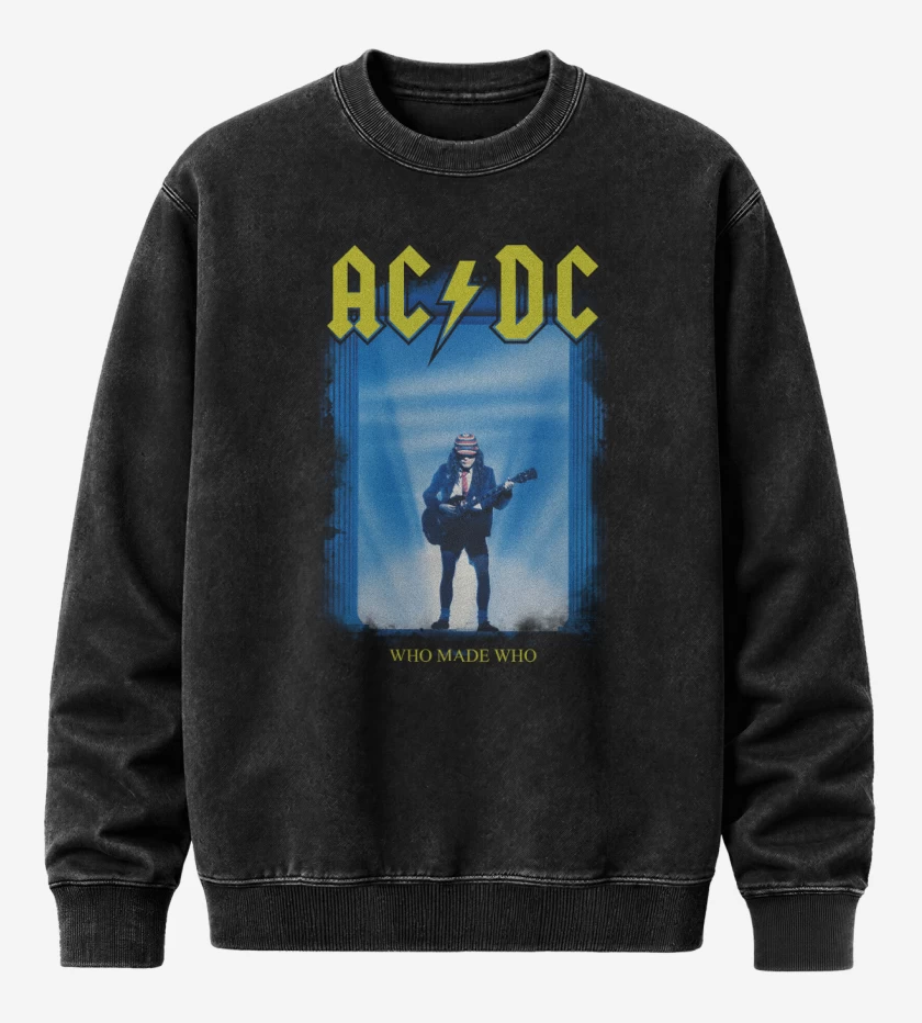 Poleron Polo Acid Wash Negro de Who Made Who