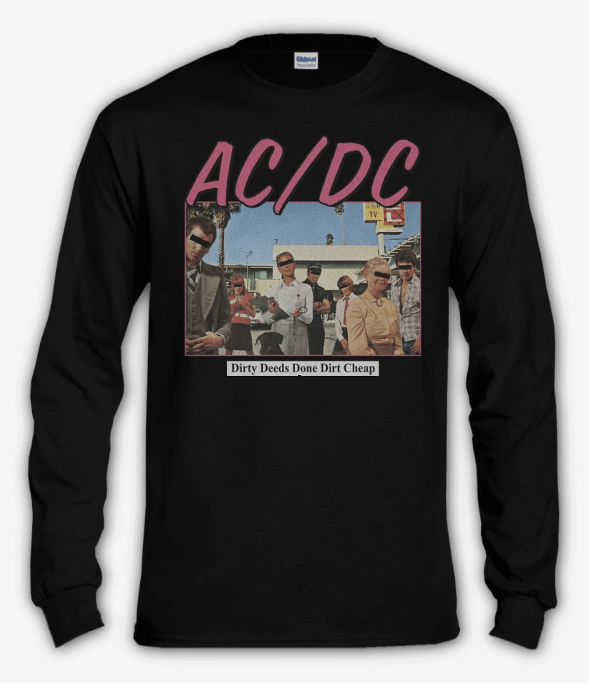 Polera manga larga Negro de Dirty Deed Done Dirt Cheap