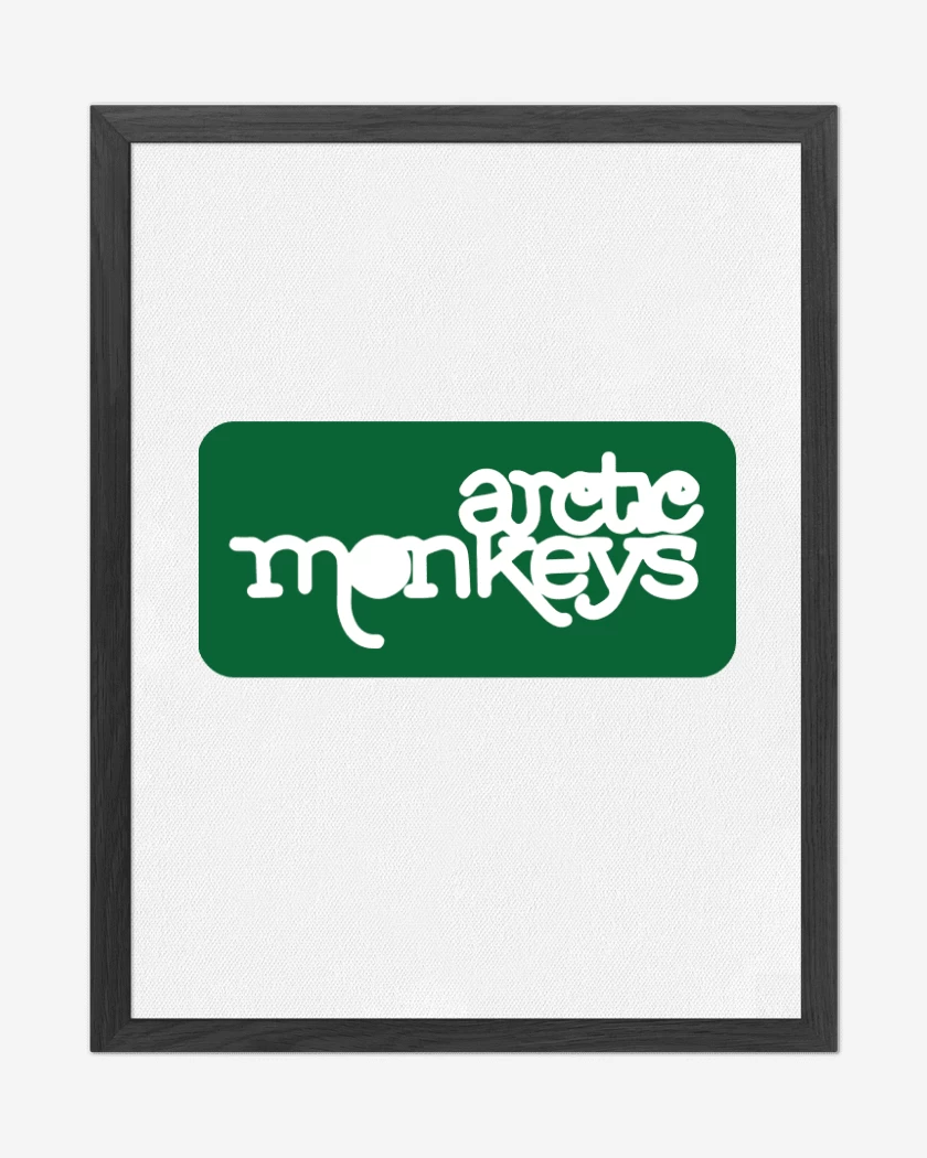 Cuadro decorativo Blanco de Arctics Monkeys - Logo Verde