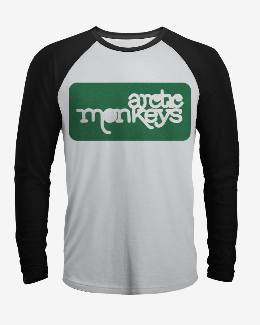 Polera Raglan Arctics Monkeys - Logo Verde