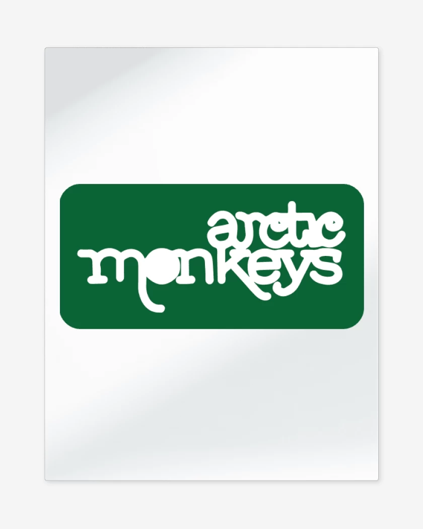 Print metalico Blanco de Arctics Monkeys - Logo Verde