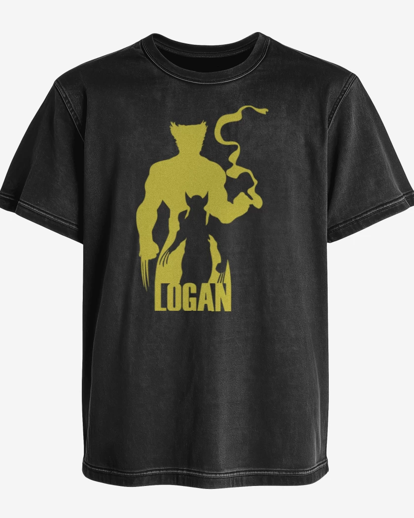 Polera desgastada Negro de Wolverine 4