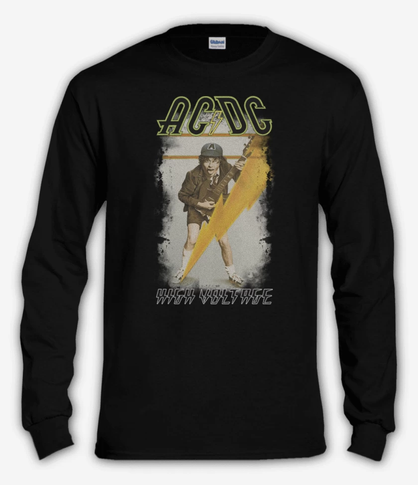 Polera manga larga Negro de High Voltage