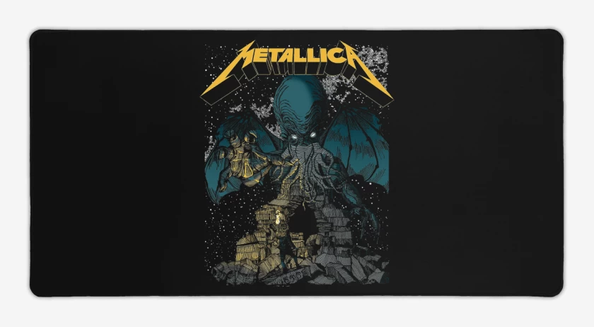 Mouse pad Gamer Negro de Metallica Cthulhu